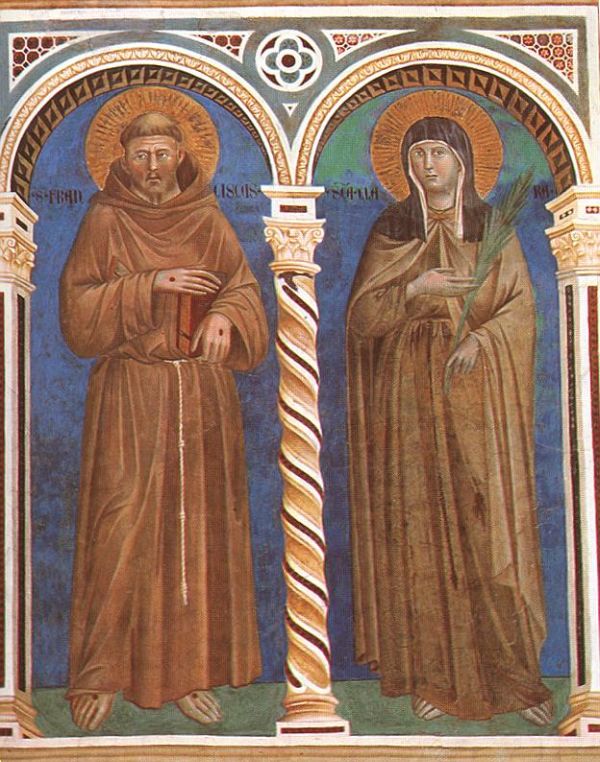 SS. Francis and Clare, by Giotto