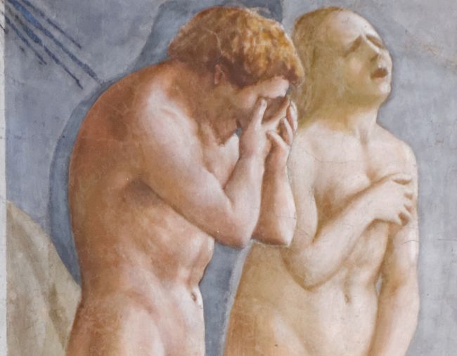 Expulsion from the Garden of Eden, by Masaccio, c. 1426-7 (detail)